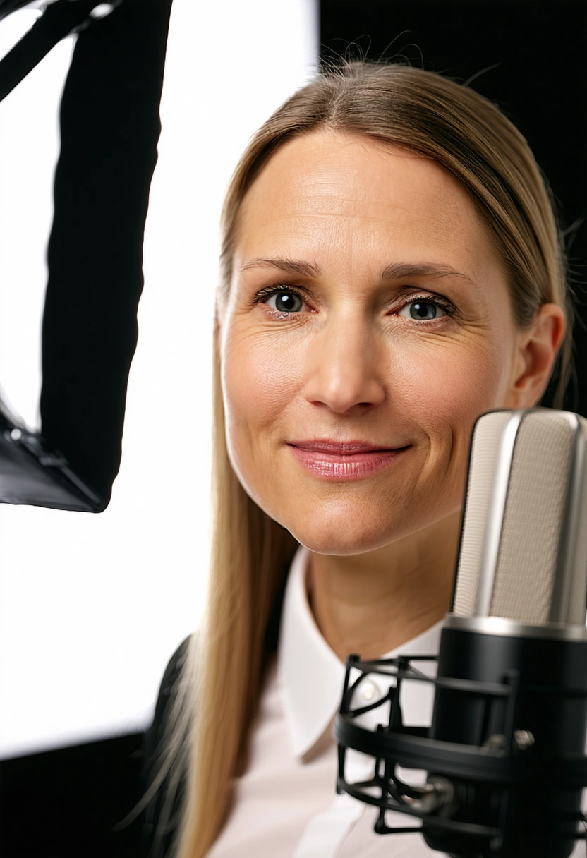 Blick ins Interview-Studio mit Mikrofon und Kameras