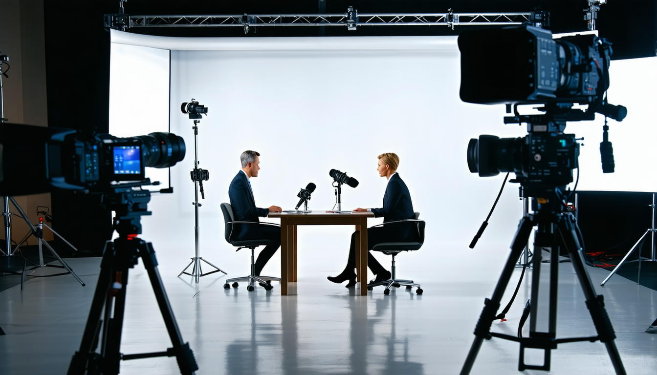 Als das Gespräch kurz stockte — Pause im Live-Interview-Studio
